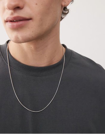 snake chain necklace in silver
